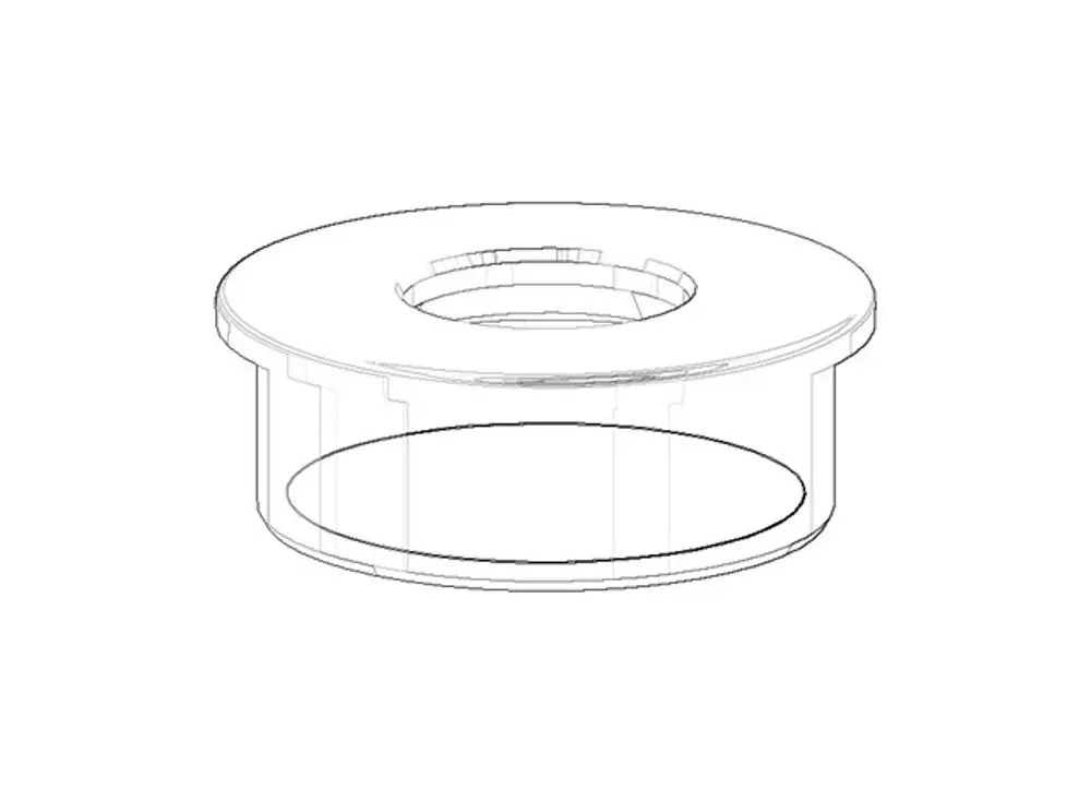DORNBRACHT Rosette ERSATZTEILE 092787011 D. 28 x D. 12,2 x 7 mm Dark Platinum gebürstet, 092787011-99 Galeriebild 1